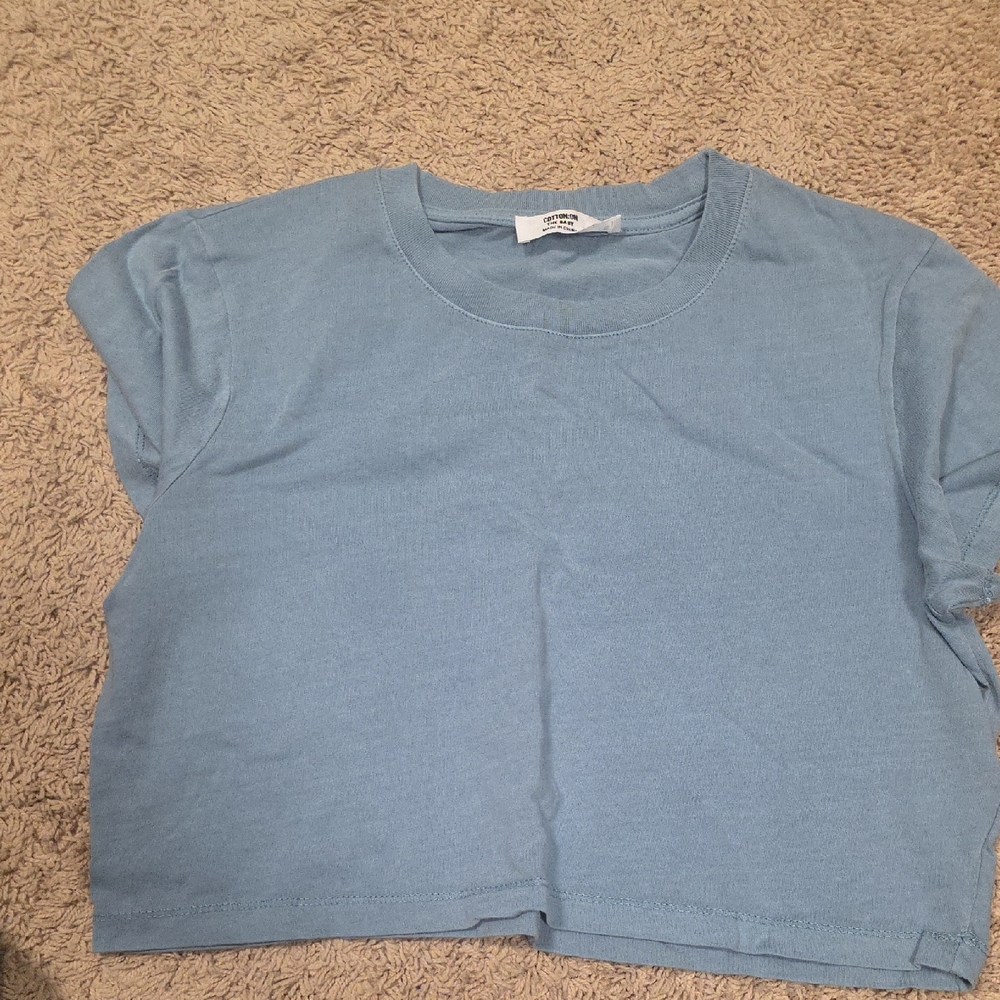 Blue Cropped T-Shirt